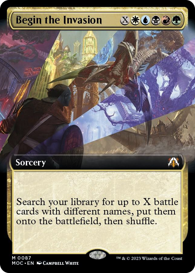 Begin the Invasion (Extended Art) #87 M - Commander: March of the Machine Pokemon card