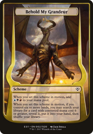 0002 Behold My Grandeur (Archenemy: Nicol Bolas) C Oversize Cards