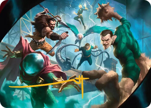0007 Behold the Sinister Six! Art Card (7/54) (Gold-Stamped Signature) S Art Series: Marvel's Spider-Man