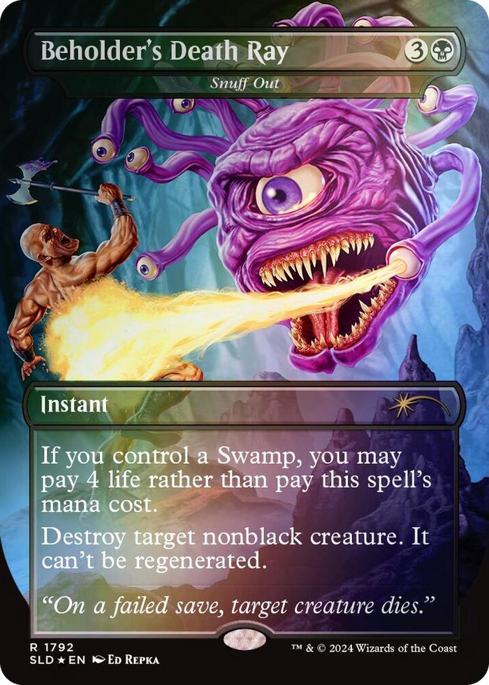 Beholder's Death Ray - Snuff Out (Rainbow Foil) #1792 R - Secret Lair Drop Series Pokemon card