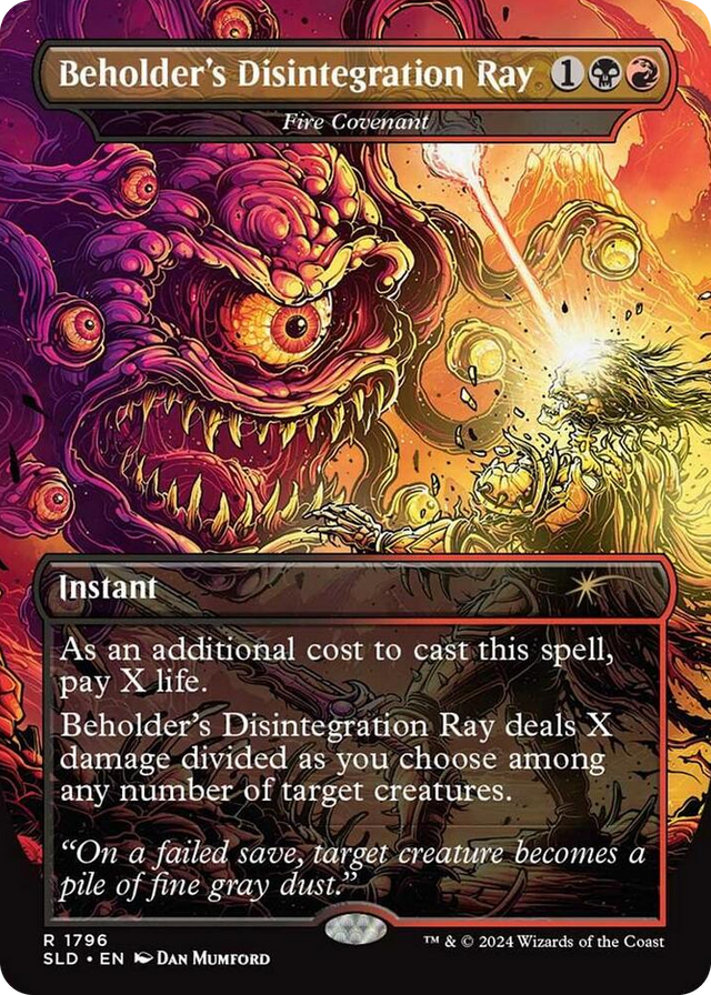 1796 Beholder's Disintegration Ray - Fire Covenant R Secret Lair Drop Series