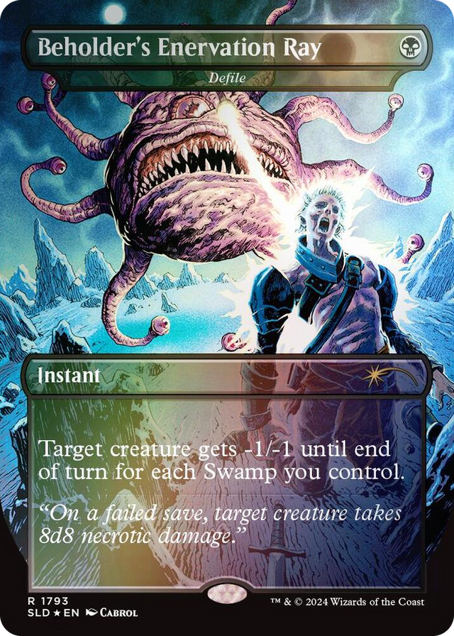 1793 Beholder's Enervation Ray - Defile (Rainbow Foil) R Secret Lair Drop Series