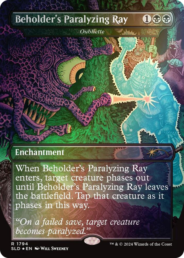 1794 Beholder's Paralyzing Ray - Oubliette (Rainbow Foil) R Secret Lair Drop Series