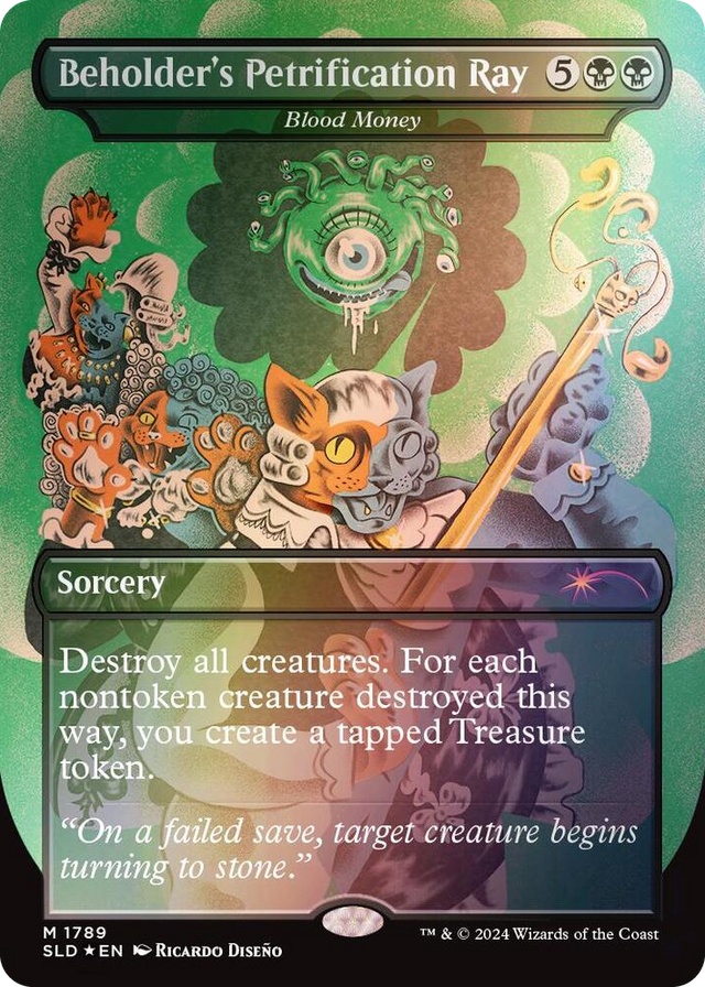 1789 Beholder's Petrification Ray - Blood Money (Rainbow Foil) M Secret Lair Drop Series