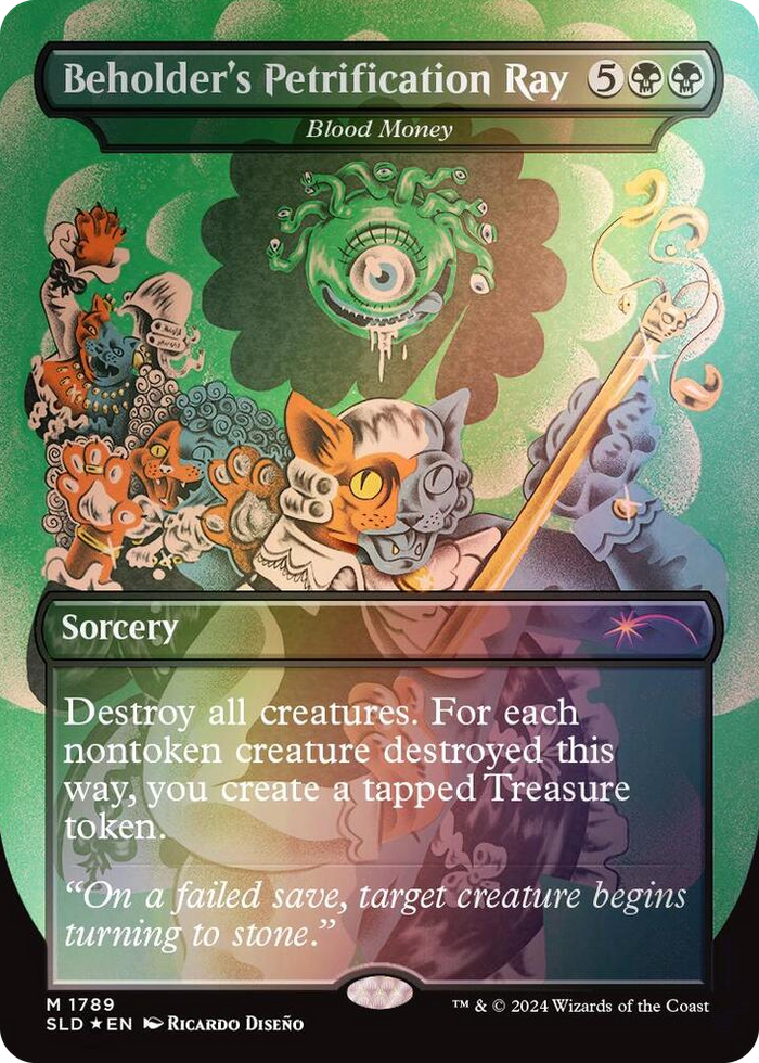 Beholder's Petrification Ray - Blood Money (Rainbow Foil) #1789 M - Secret Lair Drop Series Pokemon card