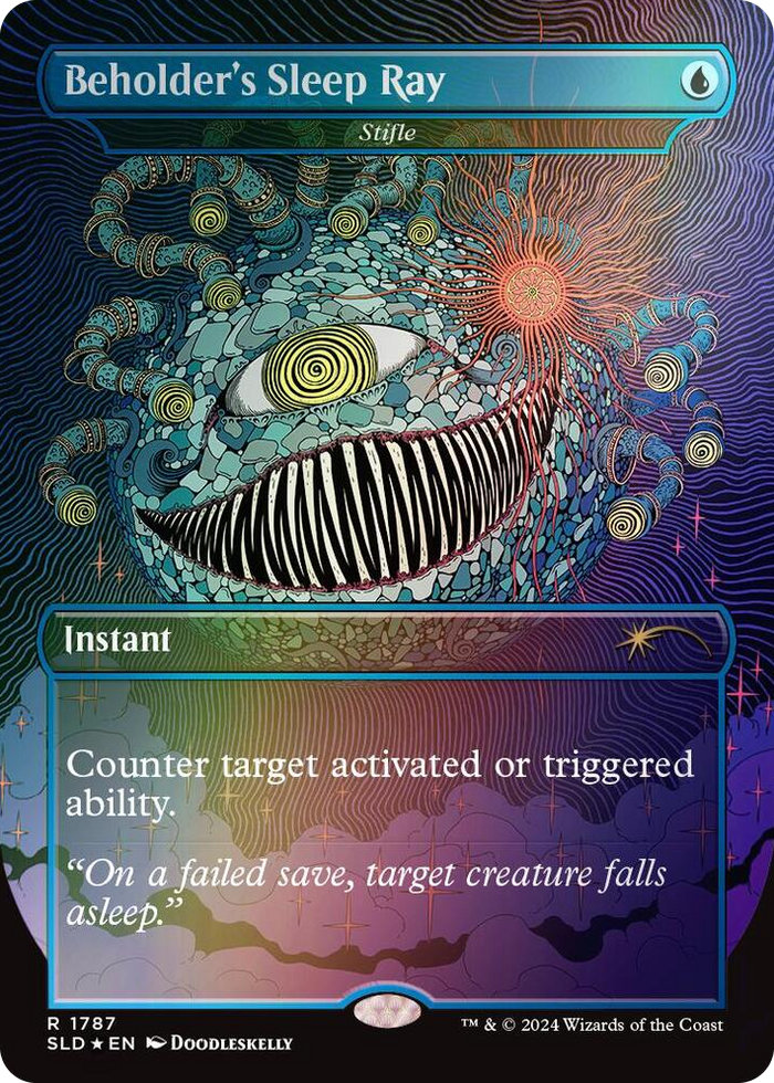 Beholder's Sleep Ray - Stifle (Rainbow Foil) #1787 R - Secret Lair Drop Series Pokemon card