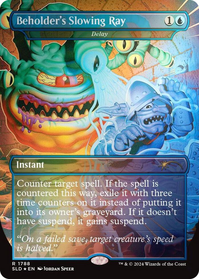 Beholder's Slowing Ray - Delay (Rainbow Foil) #1788 R - Secret Lair Drop Series Pokemon card