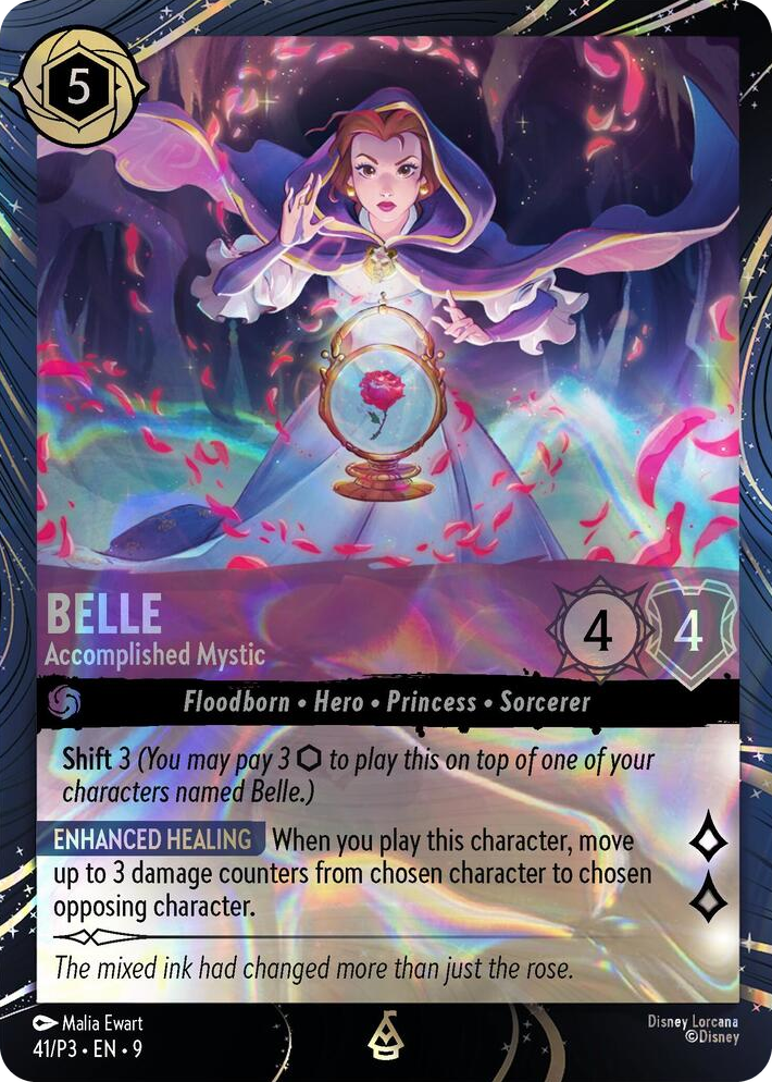 0041 Belle - Accomplished Mystic Promo Disney Lorcana Promo Cards