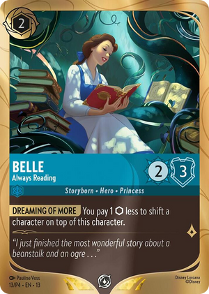 0013 Belle - Always Reading Promo Disney Lorcana Promo Cards