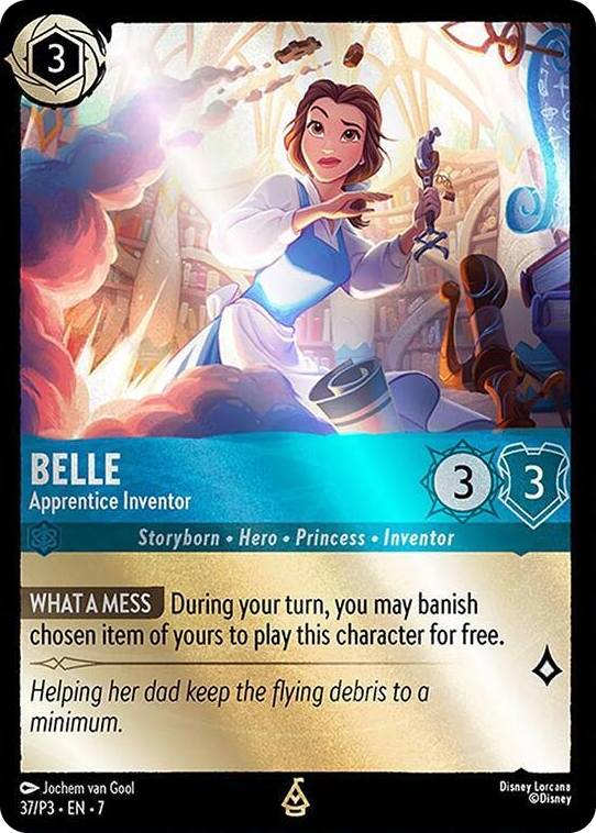 0037 Belle - Apprentice Inventor Promo Disney Lorcana Promo Cards