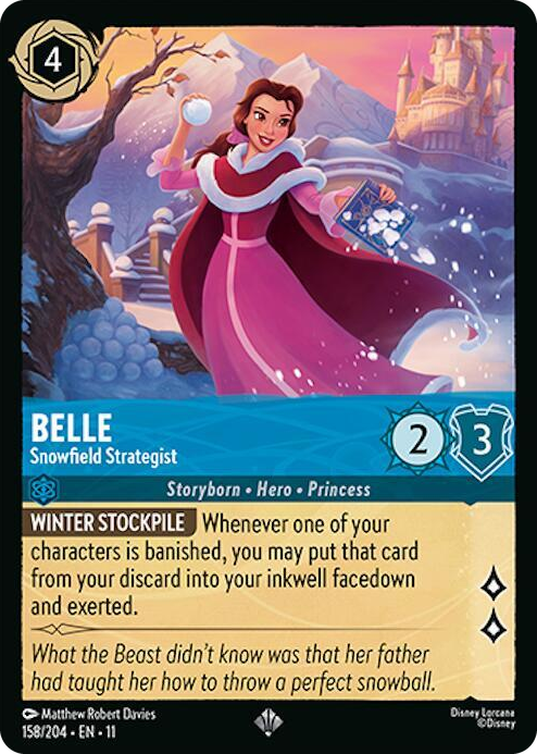 0158 Belle - Snowfield Strategist Super Rare Winterspell