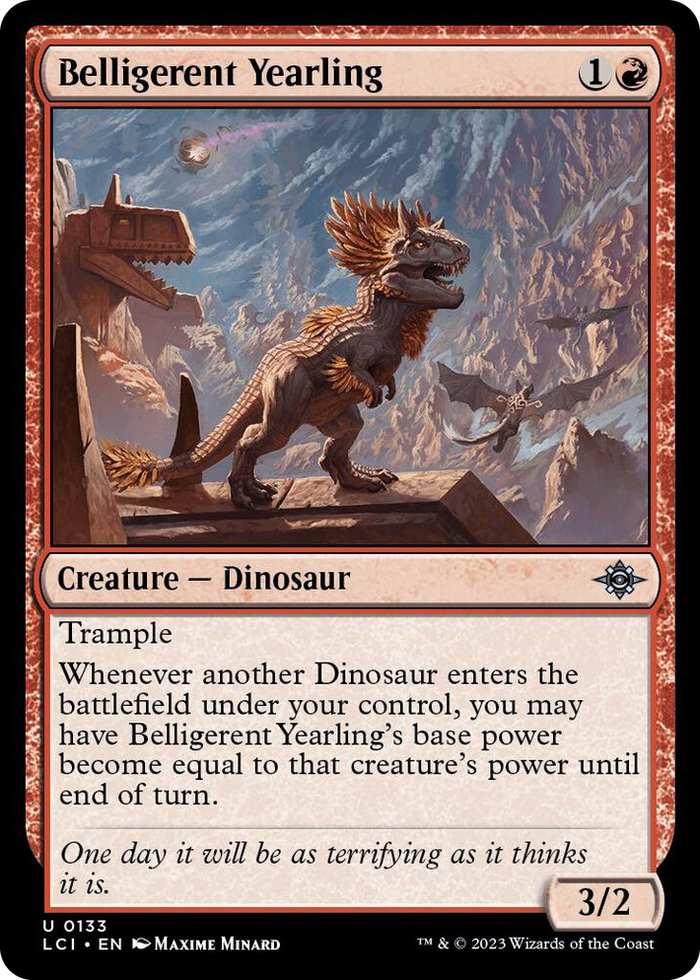 Belligerent Yearling #133 U - The Lost Caverns of Ixalan Pokemon card