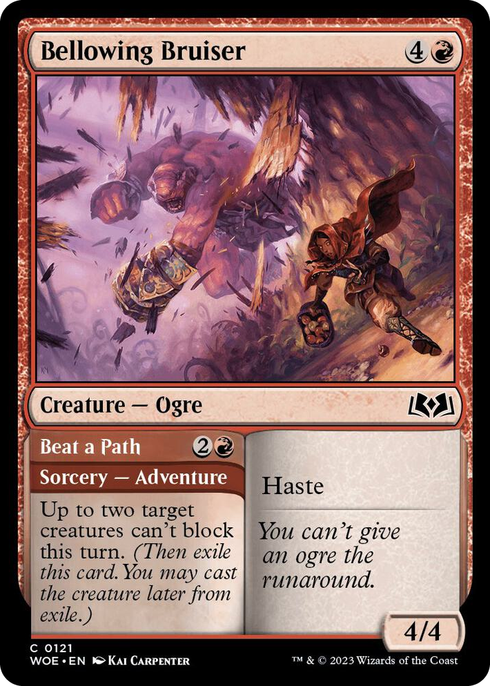 0121 Bellowing Bruiser C Wilds of Eldraine