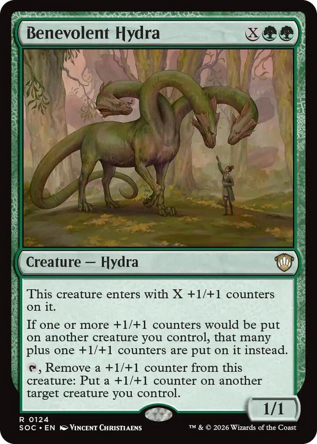 0124 Benevolent Hydra R Commander: Secrets of Strixhaven