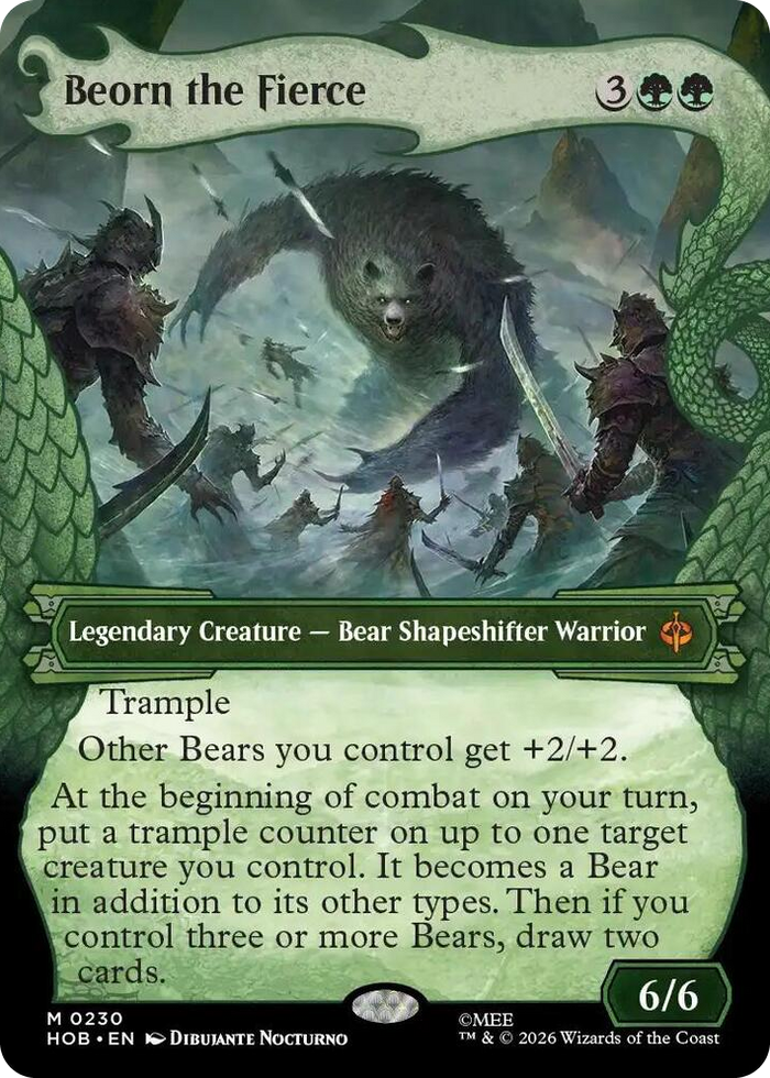 Beorn the Fierce (Showcase) #230 M - The Hobbit Pokemon card