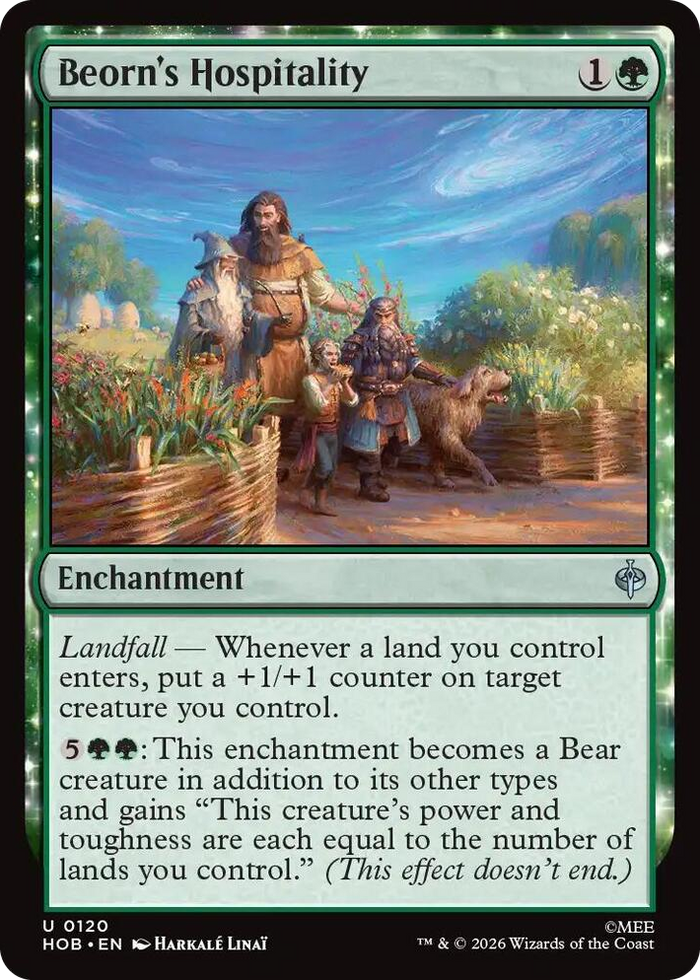 Beorn's Hospitality #120 U - The Hobbit Pokemon card