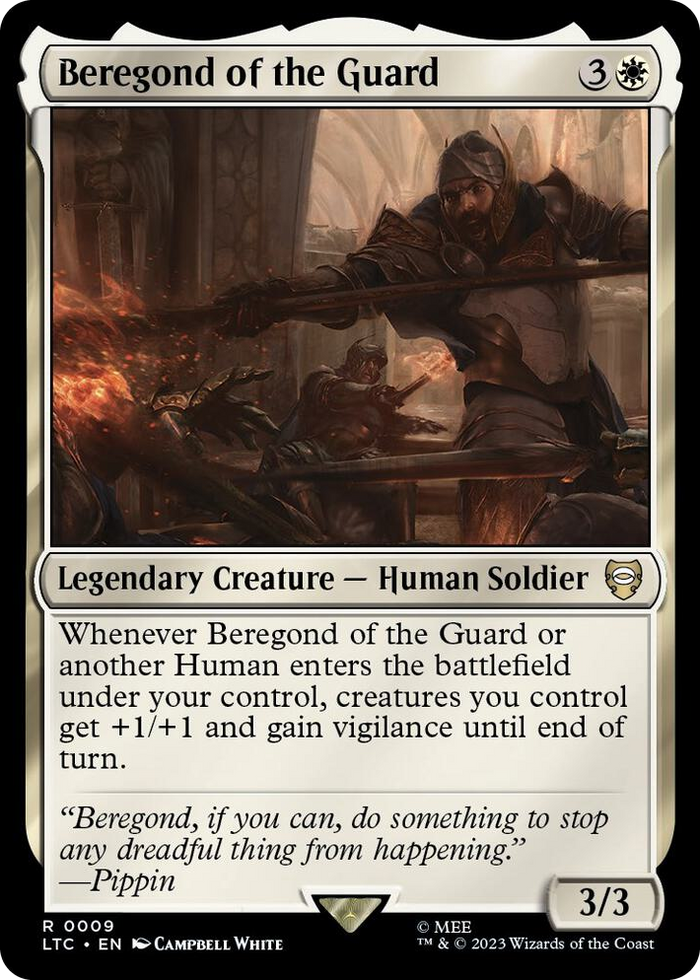Beregond of the Guard #9 R - Commander: The Lord of the Rings: Tales of Middle-earth Pokemon card