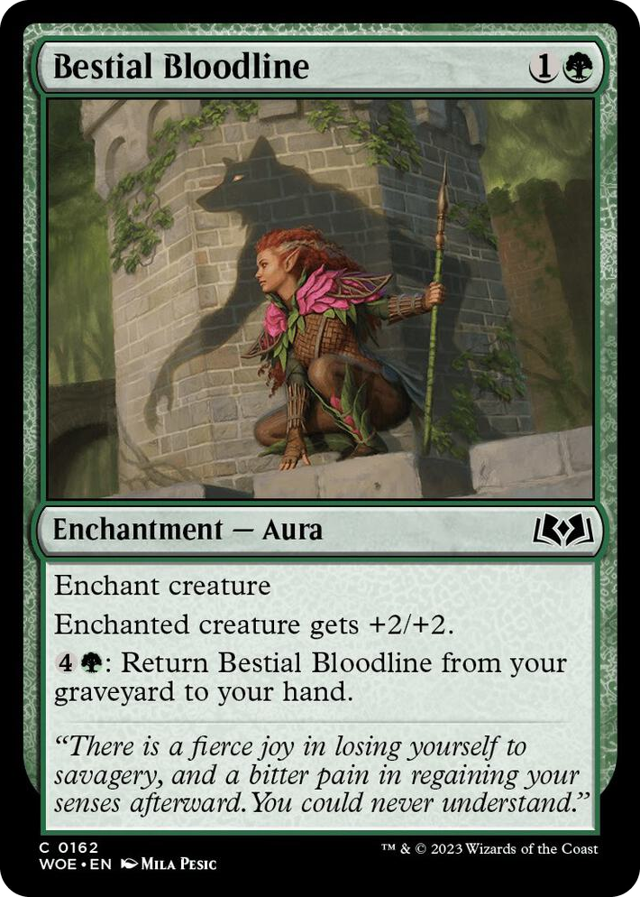 0162 Bestial Bloodline C Wilds of Eldraine