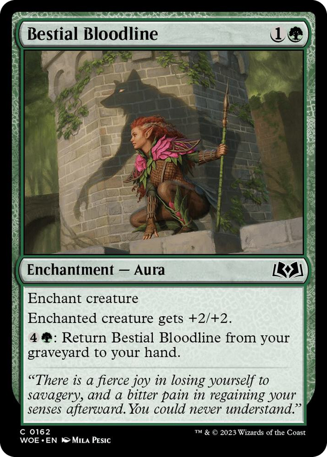 0162 Bestial Bloodline C Wilds of Eldraine