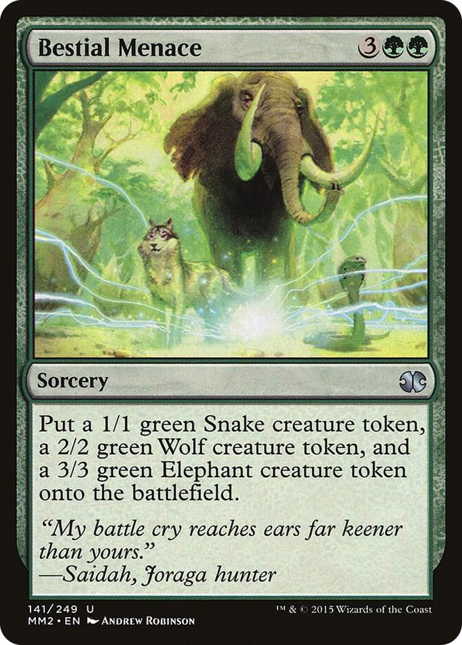 0141 Bestial Menace U Modern Masters 2015
