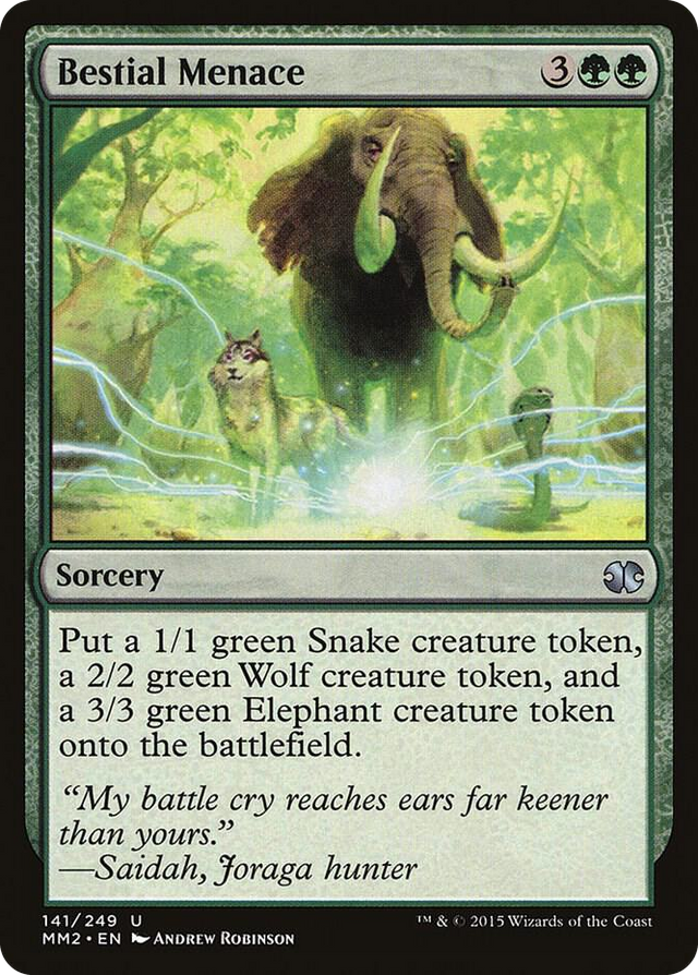 0141 Bestial Menace U Modern Masters 2015