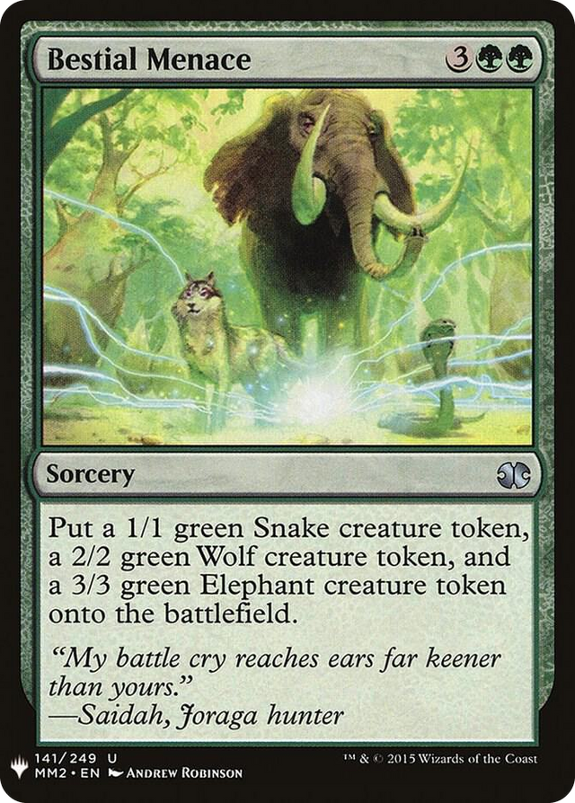 0141 Bestial Menace U The List Reprints