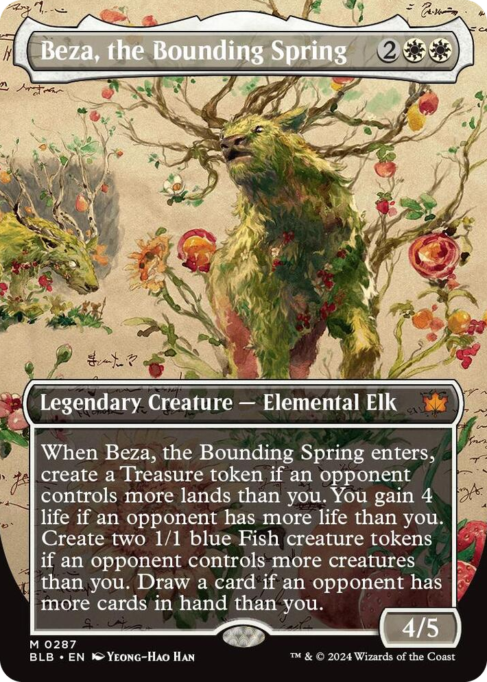 0287 Beza, the Bounding Spring (Borderless) M Bloomburrow