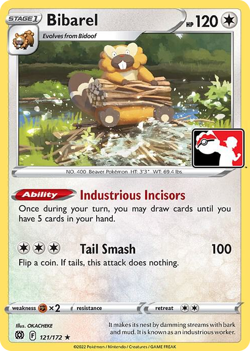 0121 Bibarel Rare Prize Pack Series Cards