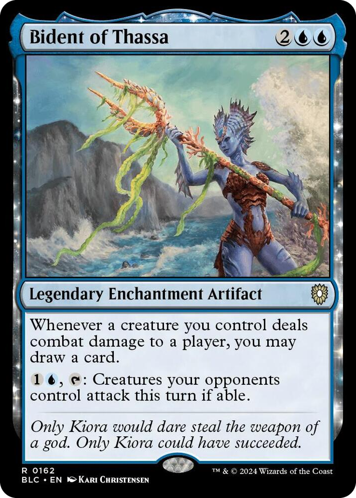 0162 Bident of Thassa R Commander: Bloomburrow