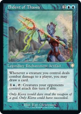 0080 Bident of Thassa (Retro Frame) R Commander: The Brothers' War