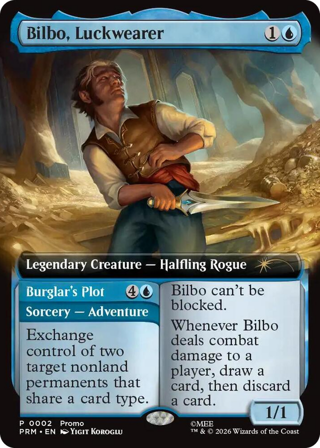 0002 Bilbo, Luckwearer (Extended Art) P Unique and Miscellaneous Promos