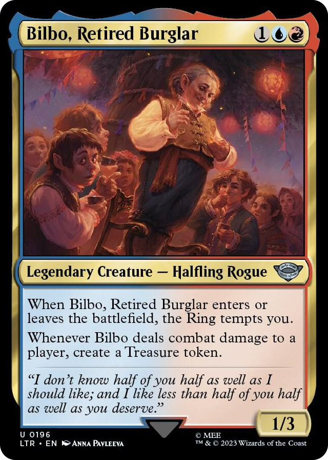Bilbo, Retired Burglar #196 U - Universes Beyond: The Lord of the Rings: Tales of Middle-earth Pokemon card