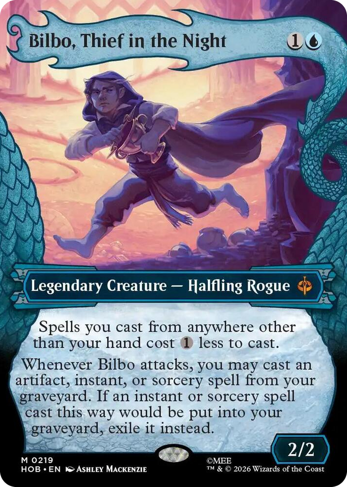 Bilbo, Thief in the Night (Showcase) #219 M - The Hobbit Pokemon card