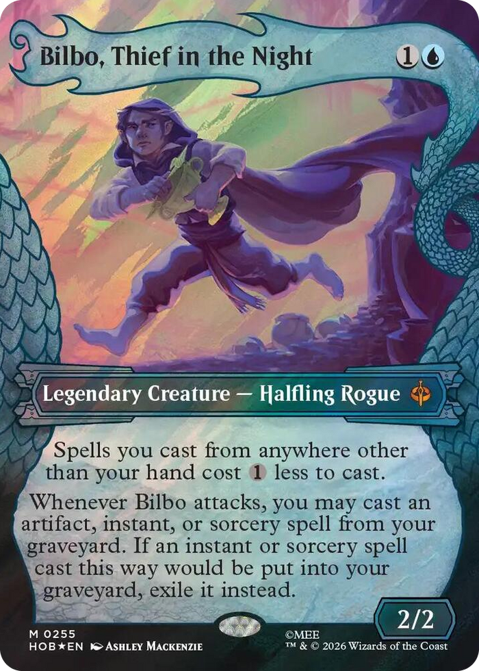 Bilbo, Thief in the Night (Showcase) (Surge Foil) #255 M - The Hobbit Pokemon card