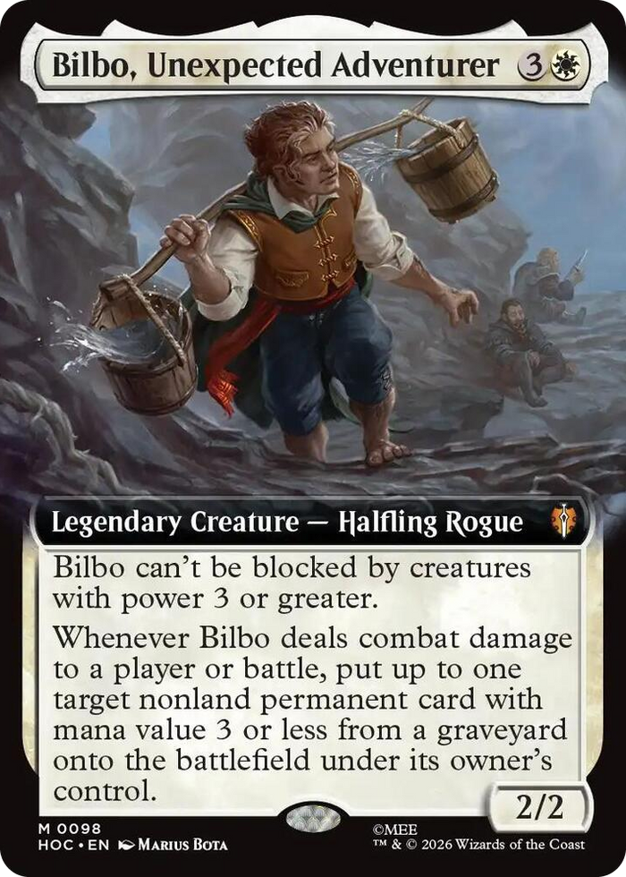 Bilbo, Unexpected Adventurer (Extended Art) #98 M - The Hobbit: Eternal-Legal Pokemon card