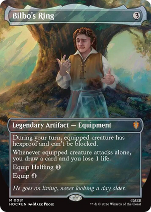 0081 Bilbo's Ring (Borderless) (Surge Foil) M The Hobbit: Eternal-Legal