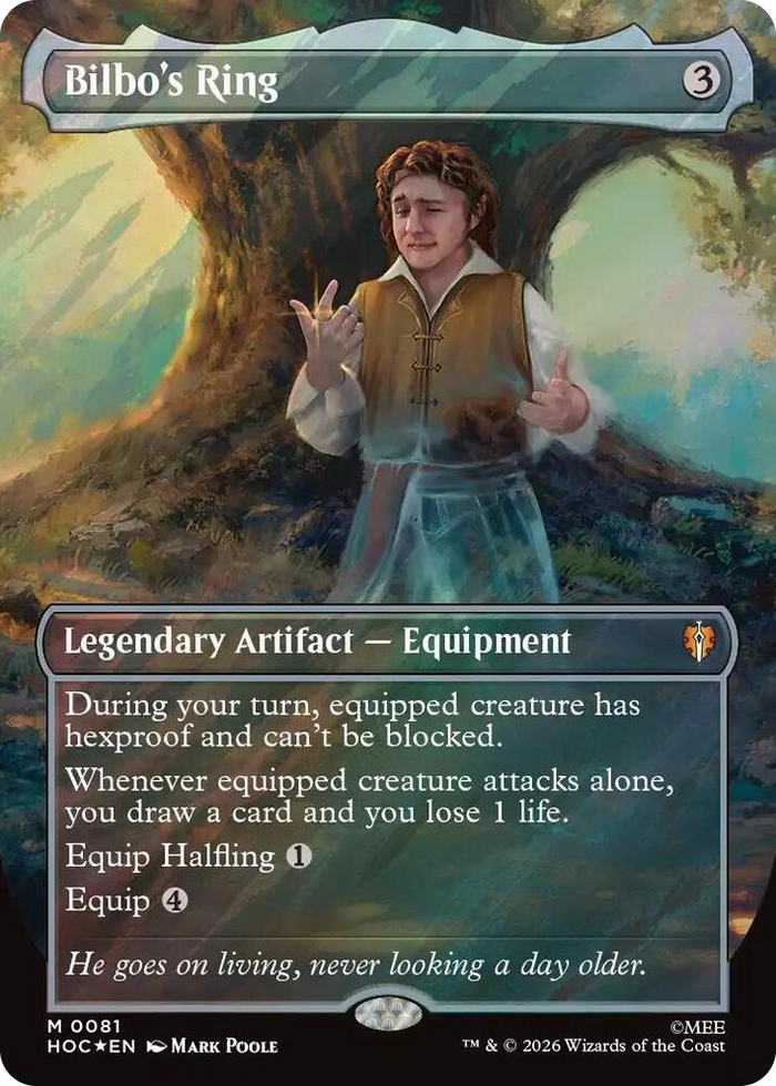 Bilbo's Ring (Borderless) (Surge Foil) #81 M - The Hobbit: Eternal-Legal Pokemon card