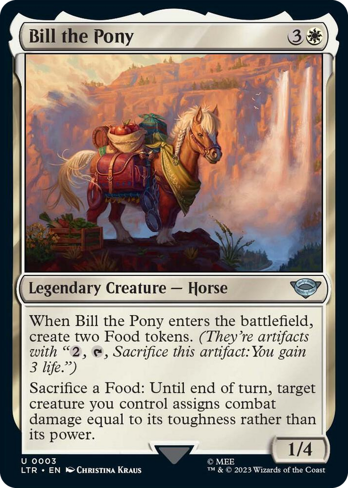 Bill the Pony #3 U - Universes Beyond: The Lord of the Rings: Tales of Middle-earth Pokemon card