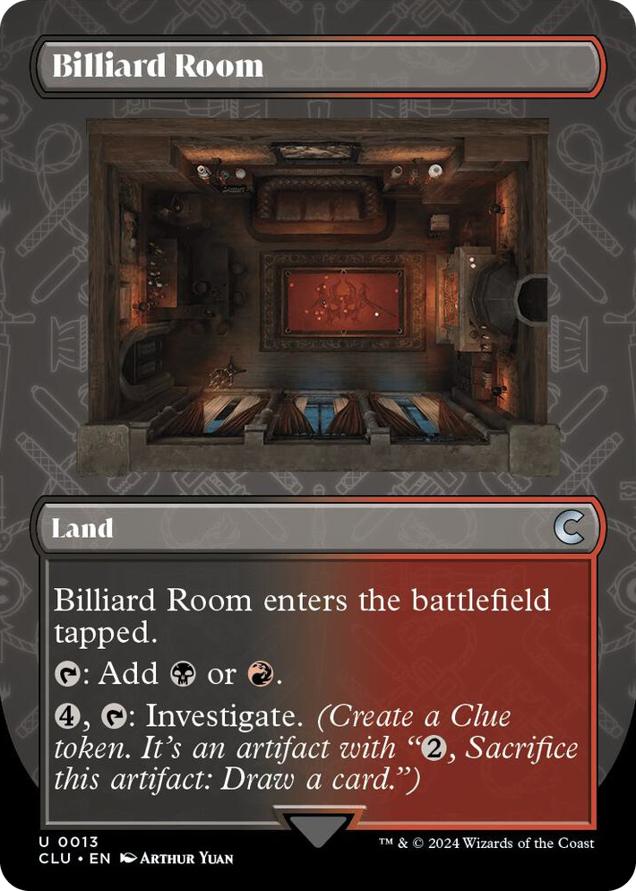 0013 Billiard Room (Borderless) U Ravnica: Clue Edition