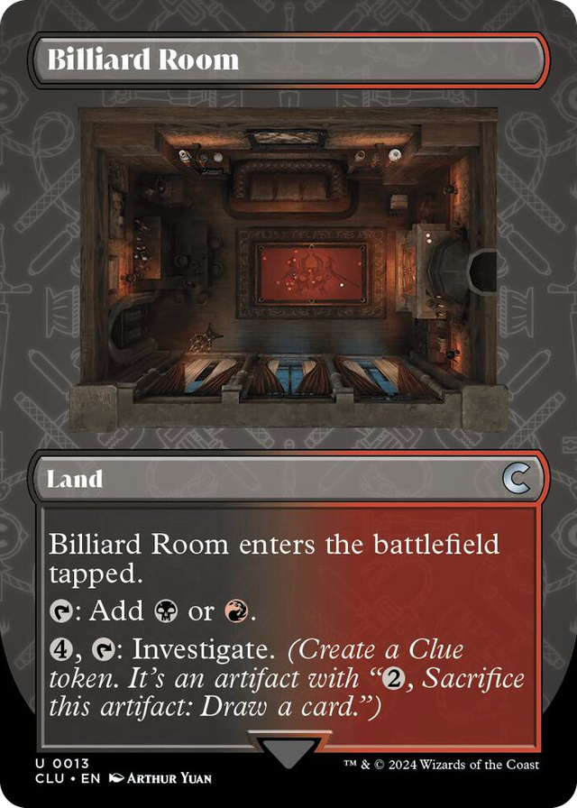 0013 Billiard Room (Borderless) U Ravnica: Clue Edition