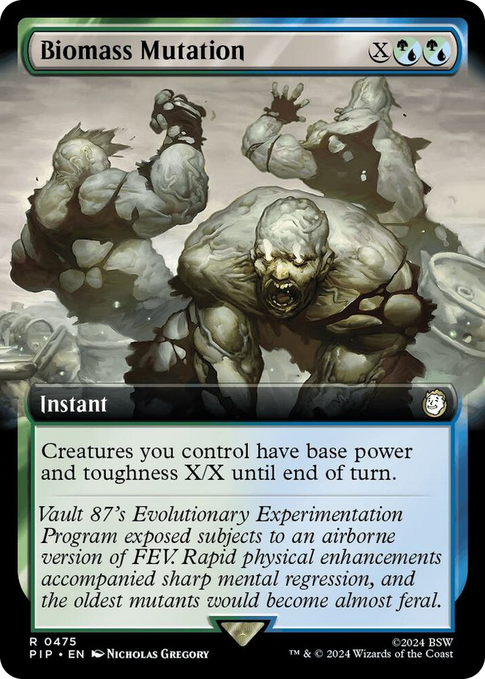 Biomass Mutation (Extended Art) #475 R - Universes Beyond: Fallout Pokemon card