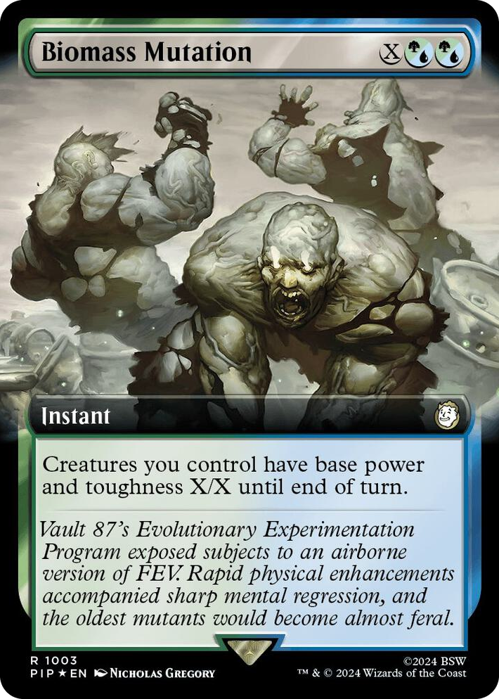 1003 Biomass Mutation (Extended Art) (Surge Foil) R Universes Beyond: Fallout