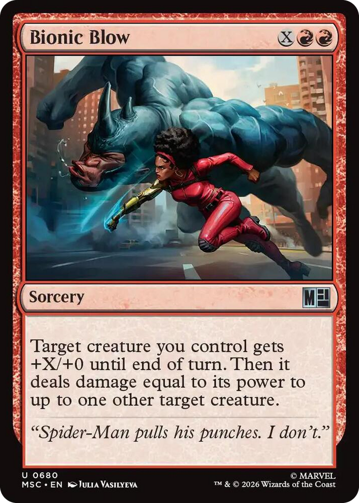 Bionic Blow #680 U - Commander: Marvel Super Heroes Pokemon card
