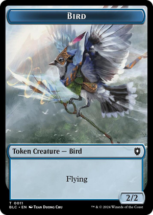 0011 Bird (0011) // Fish Double-Sided Token T Commander: Bloomburrow