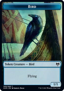 0005 Bird (005) // Soldier Double-Sided Token T Commander: Kaldheim