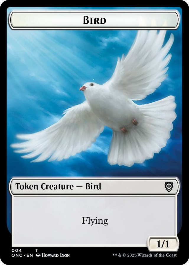 0004 Bird // Cat Double-Sided Token T Commander: Phyrexia: All Will Be One