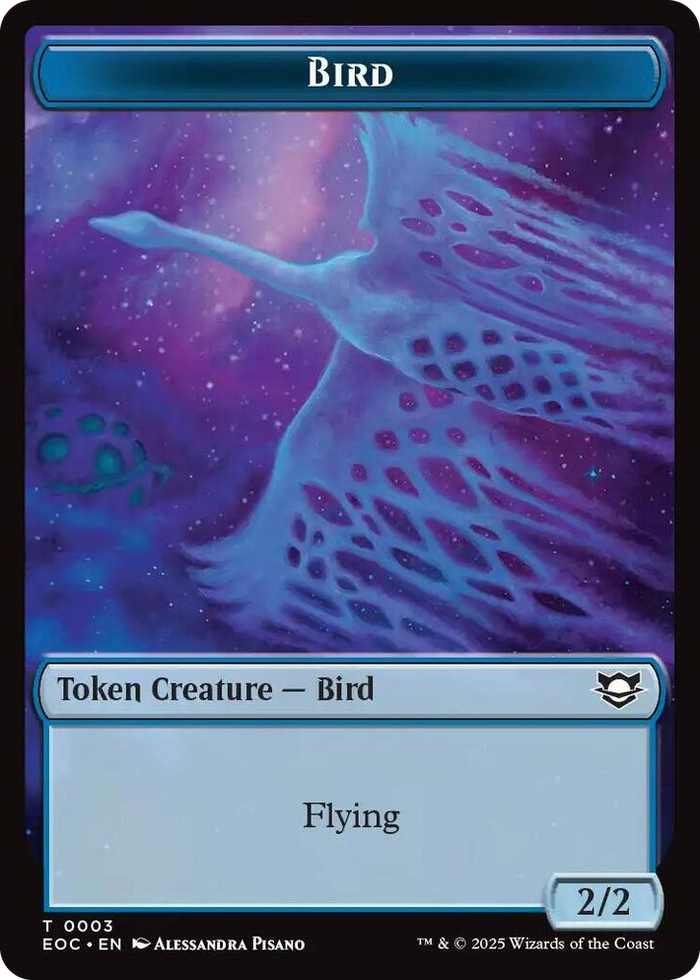 Bird // Golem (0012) Double-Sided Token #3 T - Commander: Edge of Eternities Pokemon card