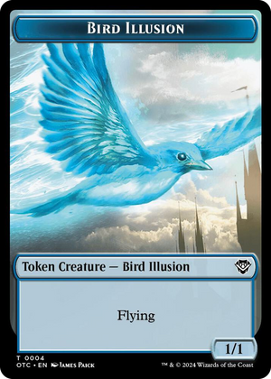 0004 Bird Illusion // Elemental (0014) Double-Sided Token T Commander: Outlaws of Thunder Junction