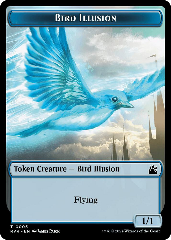 Bird Illusion Token #5 T - Ravnica Remastered Pokemon card