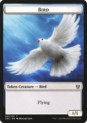0001 Bird // Kor Ally Double-Sided Token T Commander: Zendikar Rising
